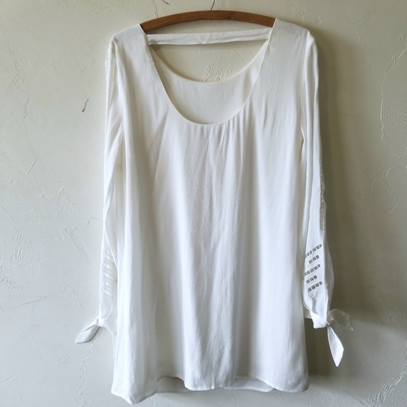 Lulus Bloomfield White Long Sleeve Shift Dress - Picture 7 of 8